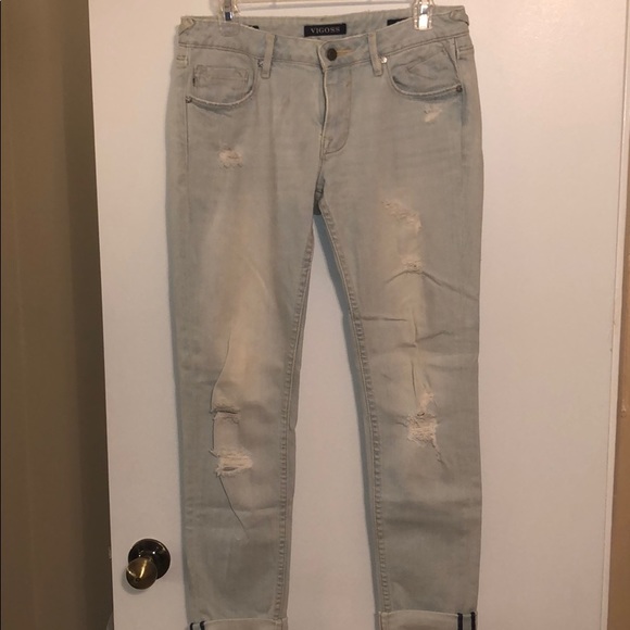 Vigoss Denim - Vigoss distressed light jeans the Thompson tomboy
